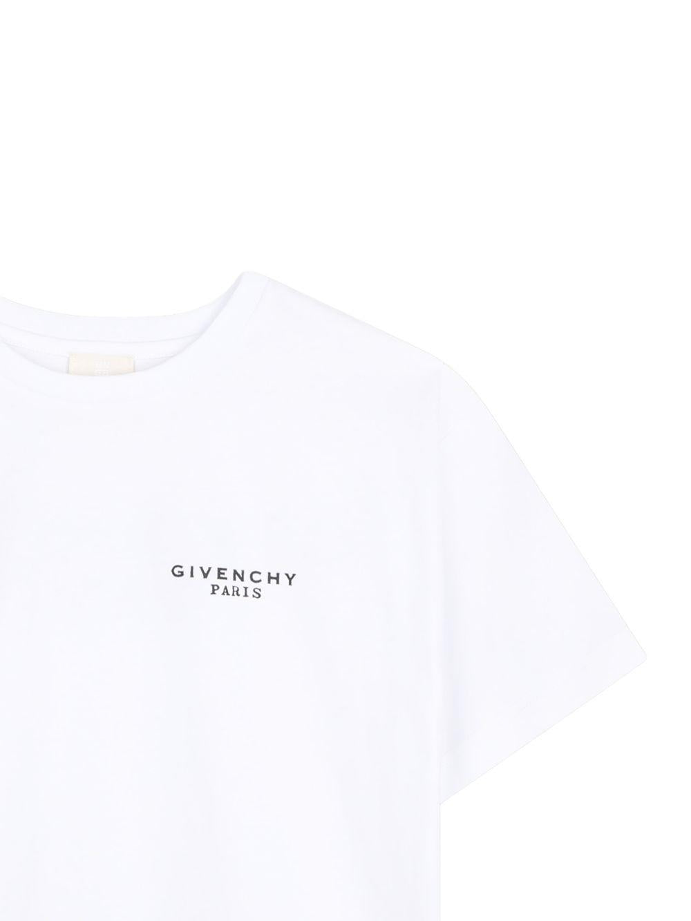 T-shirt per bambino Givenchy Kids bianca con dettaglio logo sul petto H31280 10P GIVENCHY KIDS 