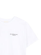 T-shirt per bambino Givenchy Kids bianca con dettaglio logo sul petto H31280 10P GIVENCHY KIDS 