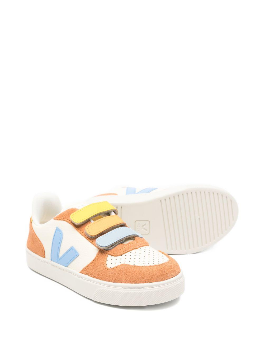Sneakers V-10 per bambini Veja Kids multicolore con design traforato CV0521500 V-10 CASHEW AQUA UMBER VEJA KIDS 