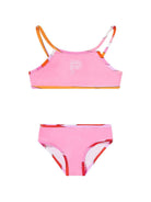 Costume per bambina Emilio Pucci Junior rosa con logo sul davanti PYCA39 Z0559 515 EMILIO PUCCI KIDS 