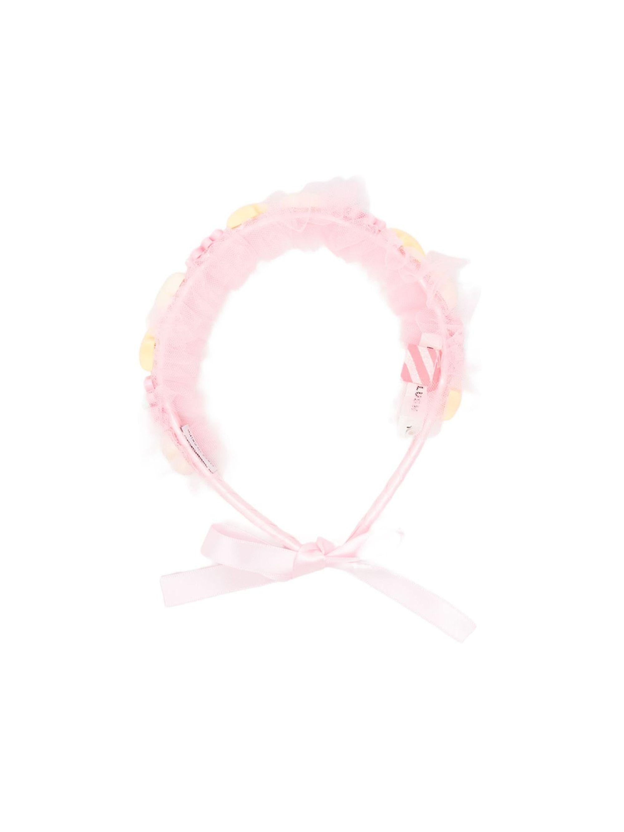 Cerchietto per capelli per bambina Billieblush rosa con applicazione fiori U22056 44L BILLIEBLUSH KIDS 