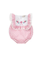 Tutina per neonata Monnalisa rosa a fiori con ruches 35G203 7011 9990 MONNALISA KIDS 