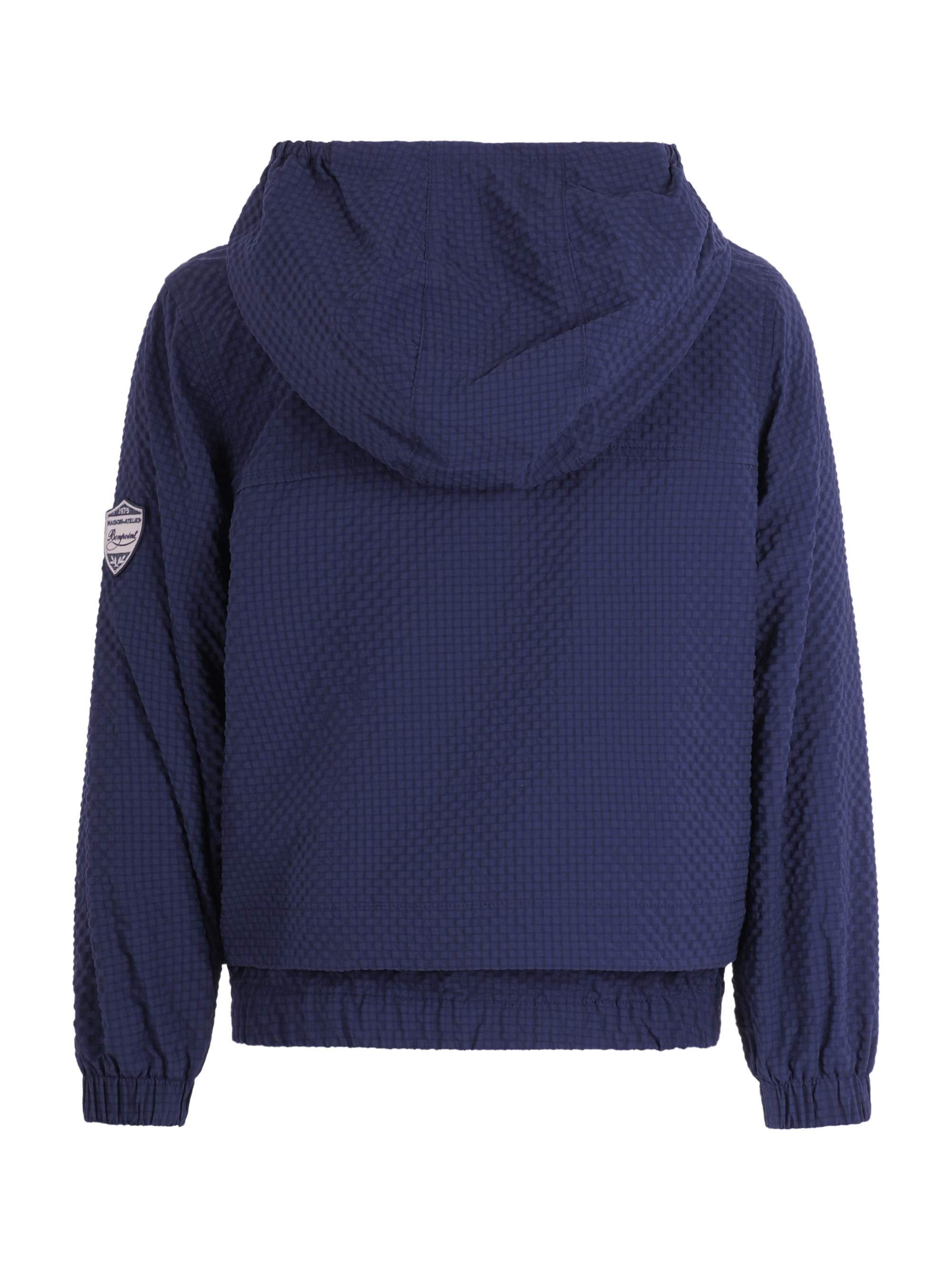 Giacca per bambino Bonpoint blu con cappuccio C06BOUW00001 073 BONPOINT KIDS 