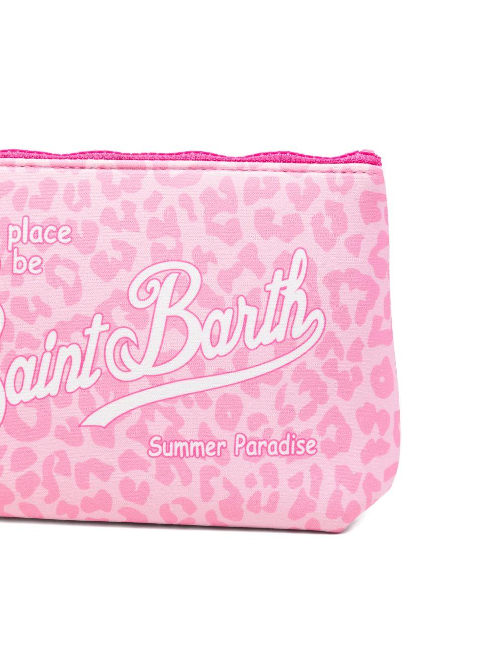 Pochette Aline MC2 Saint Barth rosa con stampa animalier ALIN001 03479L MC2 ST. BARTH KIDS 