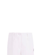 Pantaloni per bambina Monnalisa bianco con logo 71G404 7303 0001 MONNALISA KIDS 