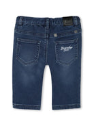 Jeans con ricamo per neonato Givenchy Kids blu con passanti H30634 Z10 GIVENCHY KIDS 