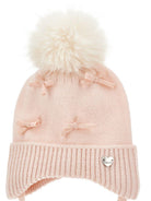 Berretto per neonata Monnalisa Kids rosa con dettaglio con fiocchi 37H005 8064 0091 MONNALISA KIDS 