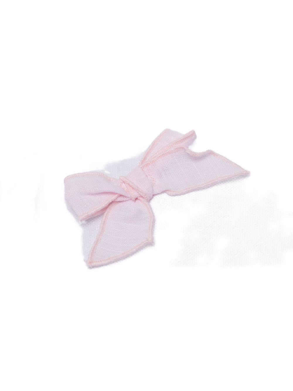 Copertina per neonata La Stupenderia bianca con dettaglio fiocco rosa 2TBCO52 N01D33 LA STUPENDERIA 