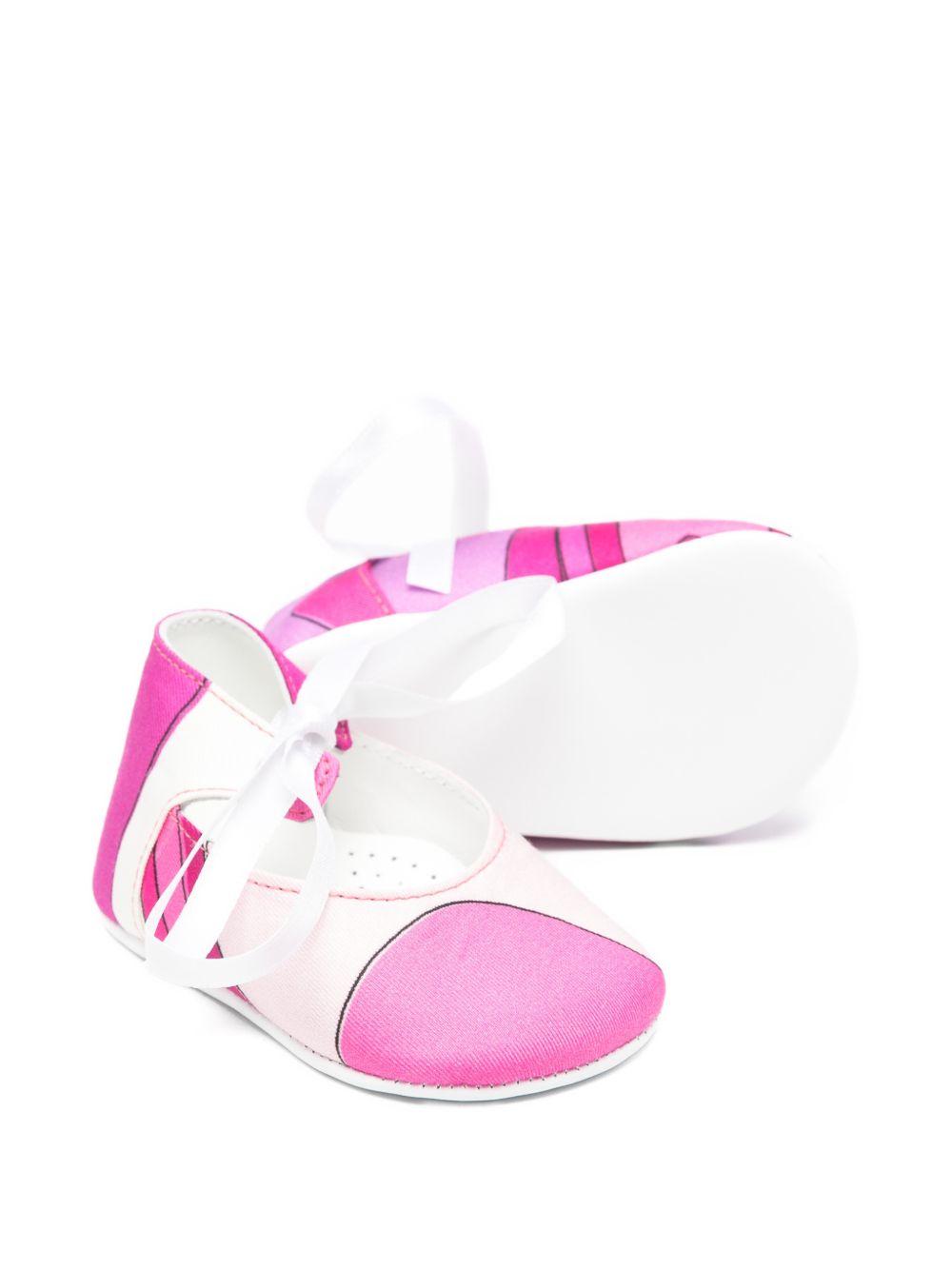 Scarpe per neonata Emilio Pucci Junior rosa con nastro PY0066 K0284 570BC EMILIO PUCCI KIDS 