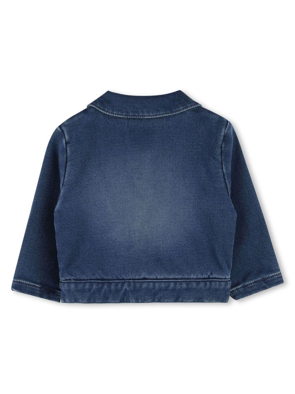 Giubbino denim per neonata Givenchy Kids blu con decorazione con strass H30646 Z10 GIVENCHY KIDS 