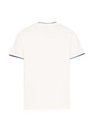 T-shirt per bambino Fay Kids bianca con logo ricamato sul davanti FY8P01 Z3708 101BL FAY KIDS 