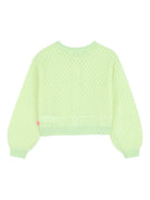 Cardigan per bambina Billieblush verde con texture traforata U21911 552 BILLIEBLUSH KIDS 