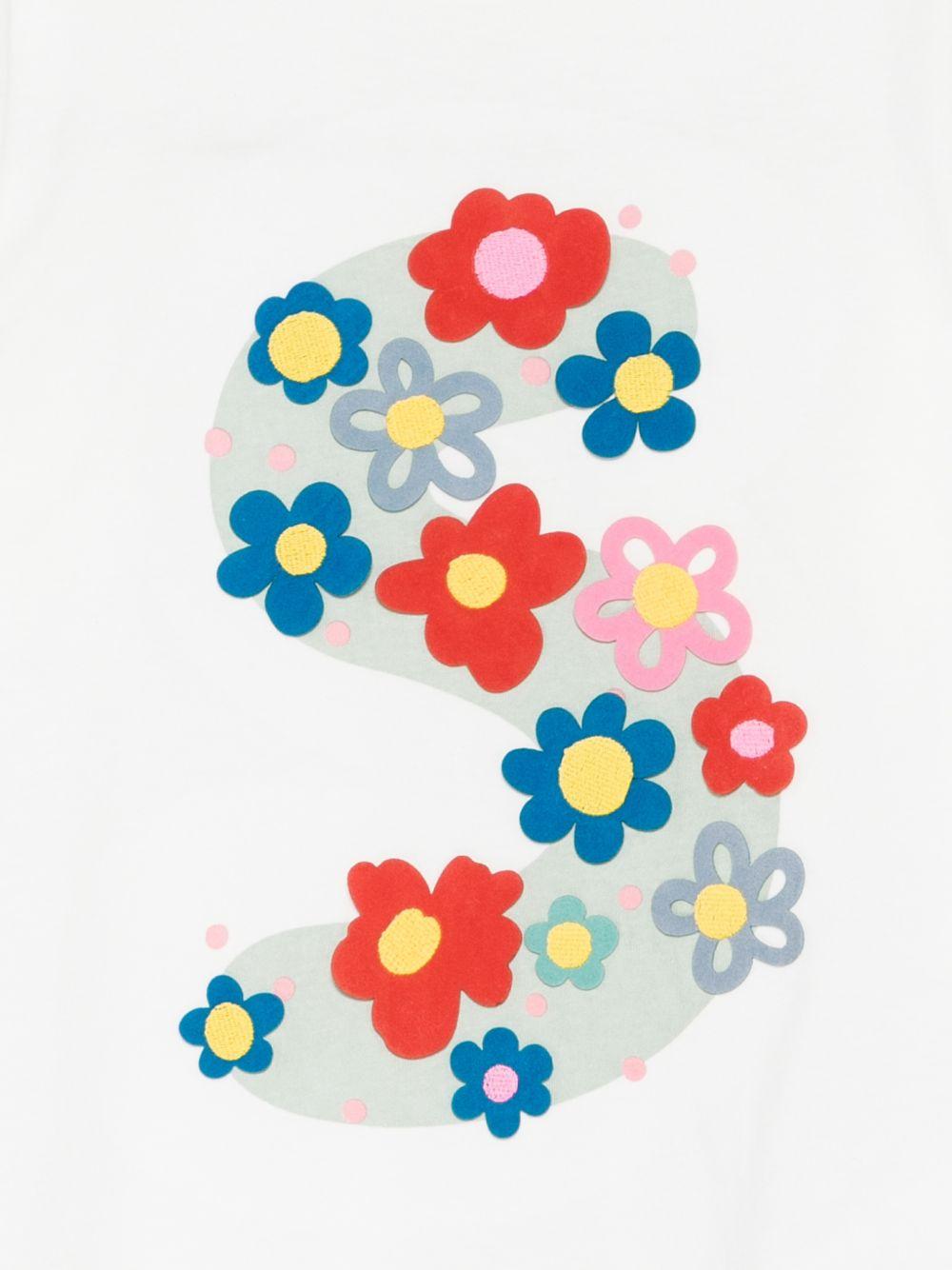 T-shirt per bambini Stella McCartney Kids bianca con stampa grafica floreale TY8B31 Z0434 101 STELLA McCARTNEY KIDS 