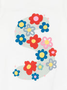 T-shirt per bambini Stella McCartney Kids bianca con stampa grafica floreale TY8B31 Z0434 101 STELLA McCARTNEY KIDS 
