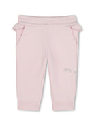 Pantaloni per neonata Givenchy Kids rosa sportivi con ruches H30651 44Z GIVENCHY KIDS 