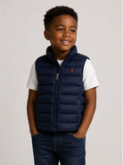 Giubbino per bambino Polo Ralph Lauren Kids blu con logo ricamato Polo Pony 322B15067 001 Ralph Lauren kids 