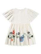 Abito Carlin per bambina Molo bianco con farfalle ricamate 2S26E123 9840 MOLO KIDS 
