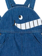 Salopette per neonato Stella McCartney Kids in denim con motivo balena TYA522 Z0522 606 STELLA McCARTNEY KIDS 