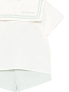 Set t-shirt e shorts per neonato Petit Bateau multicolor con colletto A0FA8 01 PETIT BATEAU KIDS 