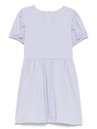 Abito per bambina Mini Rodini lilla con stampa grafica sul davanti 2565010545 PURPLE MINI RODINI 