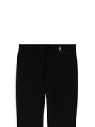 Pantaloni per bambino Versace Kids nero con placca Medusa 10183241A12354 1B000 VERSACE KIDS 