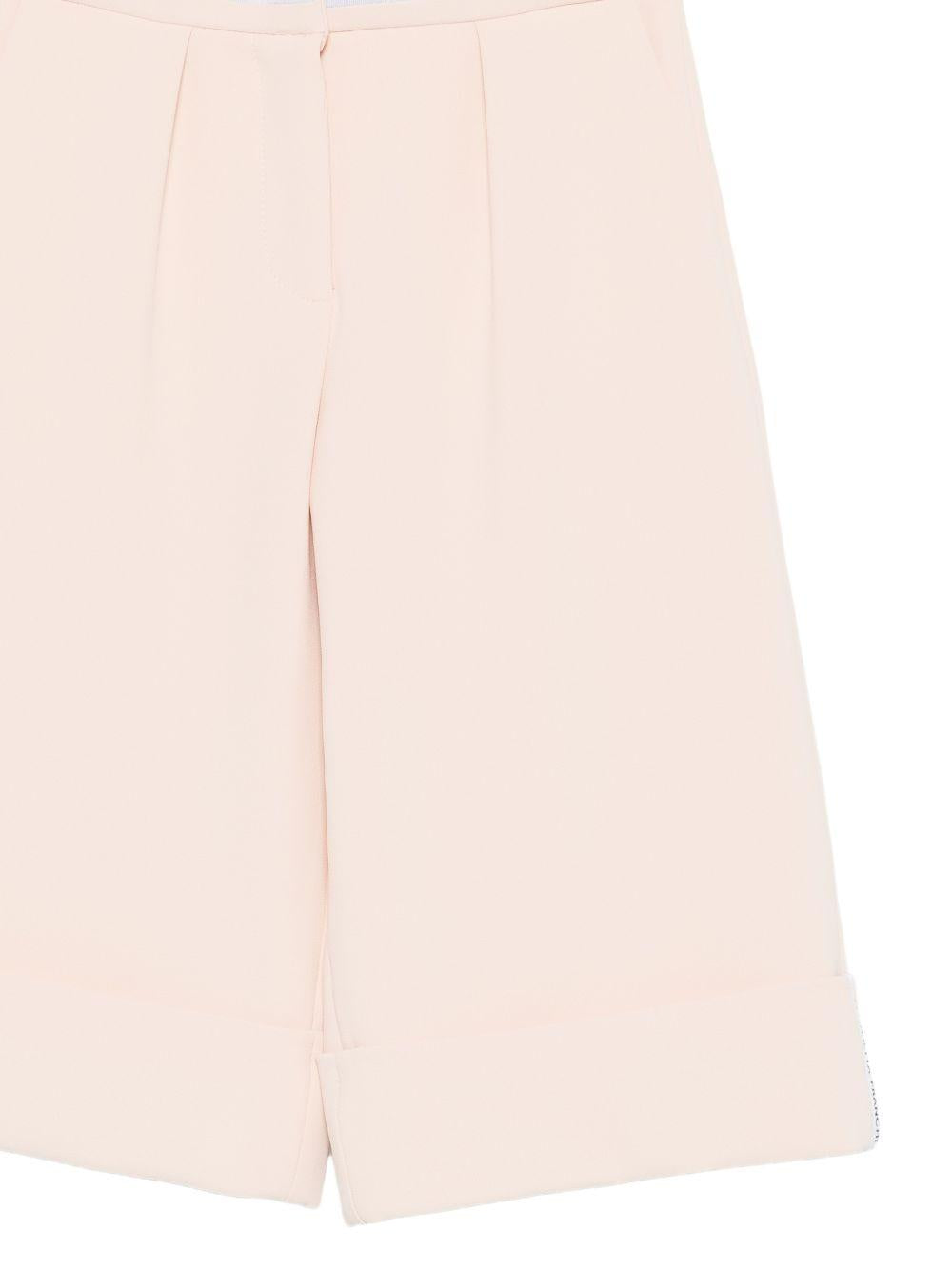 Pantaloni per bambina Elisabetta Franchi la Mia Bambina rosa chiaro con banda logo EFPA3150GA022 C145 ElISABETTA FRANCHI KIDS 