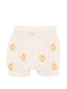 Shorts per neonato Donsje beige con ricamo con pulcini 3029807 00004 DONSJE KIDS 