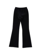 Pantaloni svasati per bambina Monnalisa Kids neri con placca logo 17H403 8220 0050 MONNALISA KIDS 