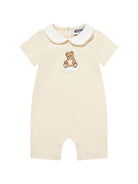 Tutina per neonati Moschino Kids beige con stampa Teddy Bear su nuvola MUT04NLAA03 20404 MOSCHINO KIDS 