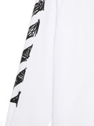 Camicia per bambino Off-White Kids bianca con stampa grafica sulle maniche 44BGA00AS26F001 100 OFF WHITE KIDS 