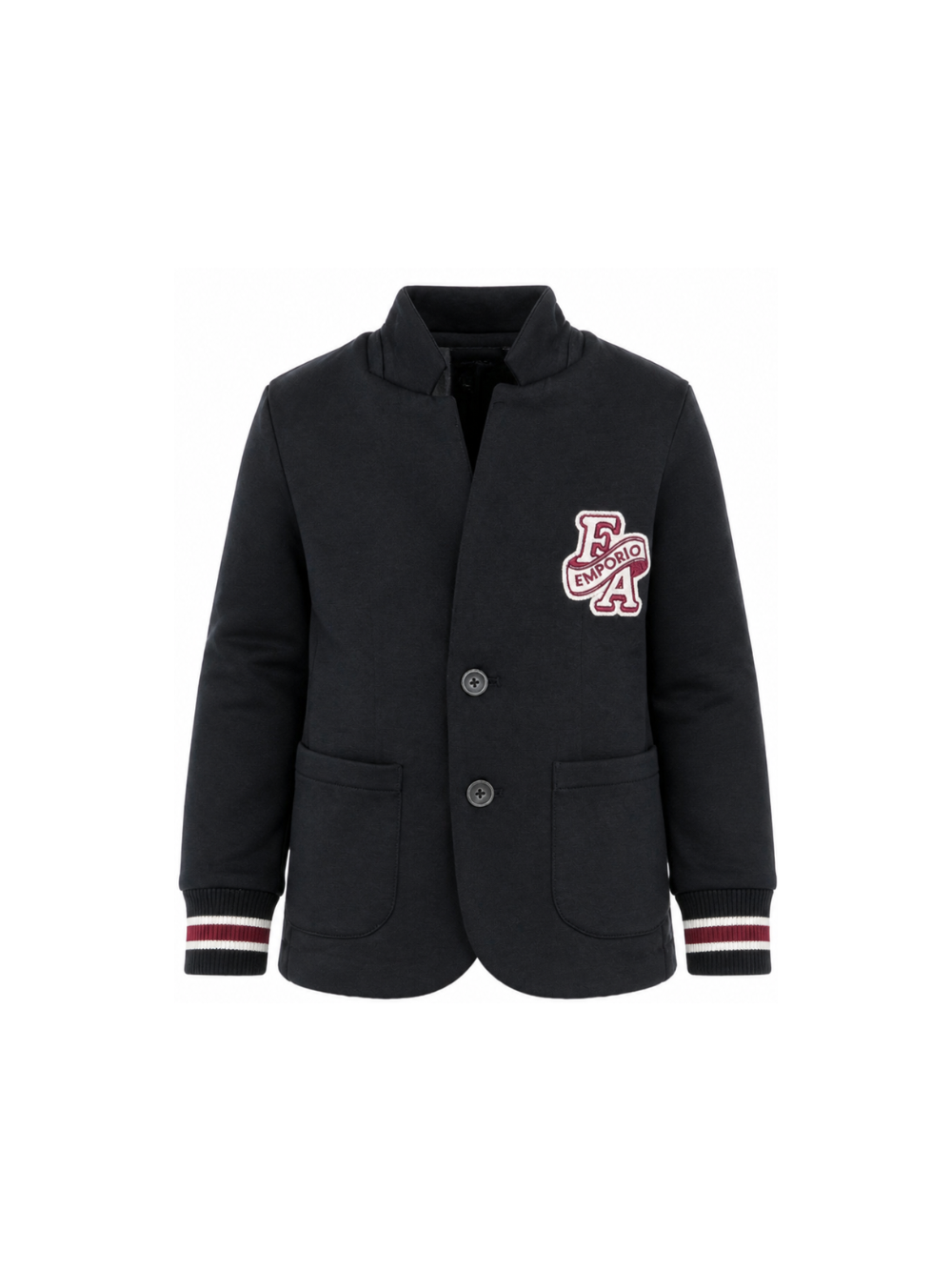 Blazer per bambino Emporio Armani Kids blu con patch logo EB001532 AF10126 UB118 EMPORIO ARMANI KIDS 