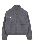 Maglione per bambina Chloé Kids grigio con due tasche frontali C20636 A46 CHLOE' KIDS 