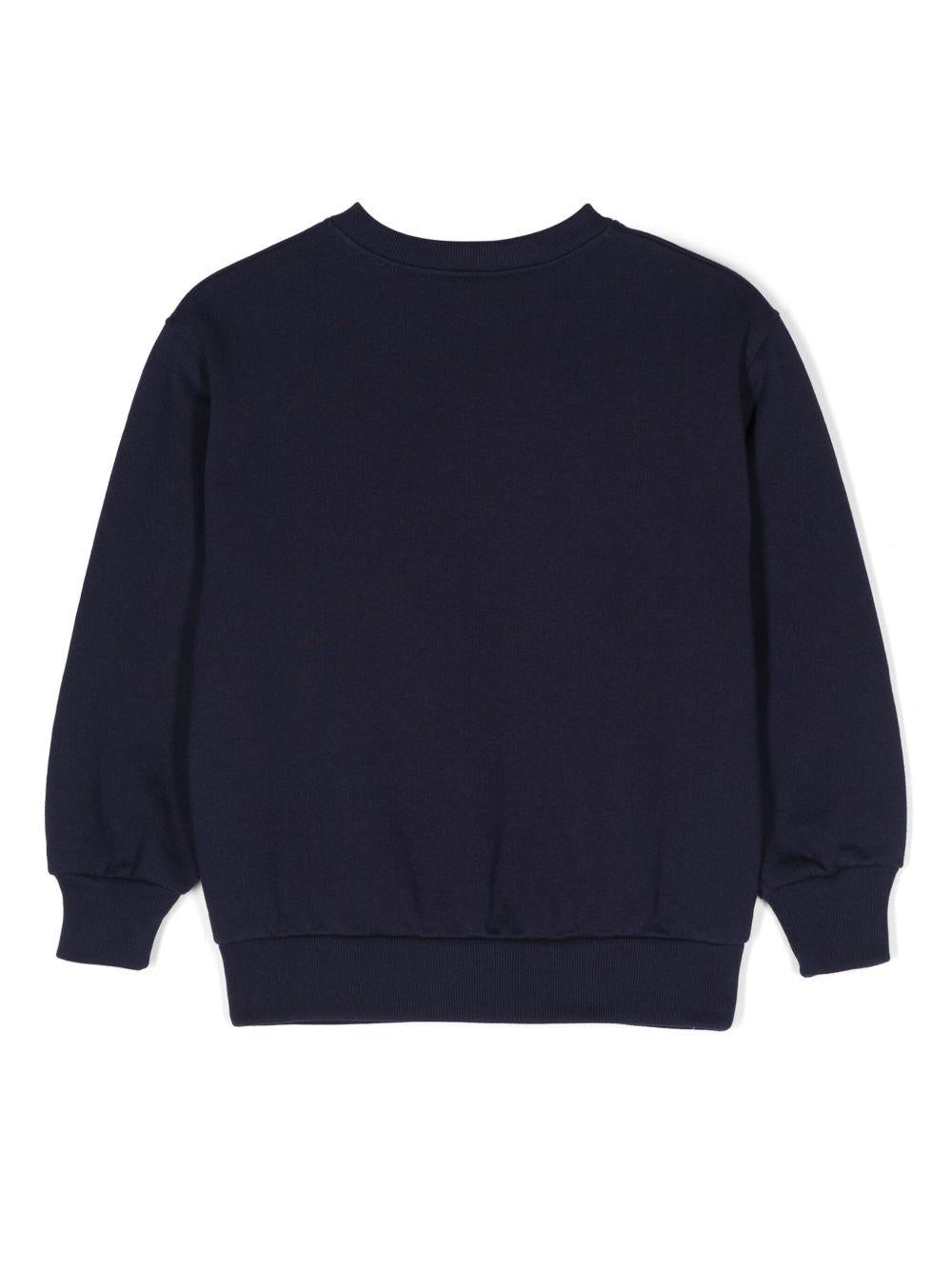 Felpa per bambino Gucci Kids blu navy con stampa logo sul davanti 793528XJGPJ 4392 GUCCI KIDS 