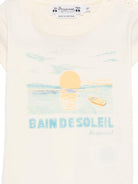 T-shirt per neonato Bonpoint bianca con stampa grafica sul davanti S06YTSK00008 103 BONPOINT KIDS 