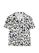 Camicia per bambino MSGM Kids multicolore con stampa logo all-over S6MSJBSI256 110 MSGM KIDS 