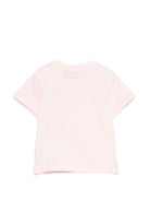 T-shirt per neonata Moschino Kids rosa con ricamo orsetto MUM04TLAA02 50209 MOSCHINO KIDS 