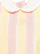 Abito baby in popeline per neonata Fendi Kids multicolor con motivo Pequin BFB542 AS67 F1R0X FENDI KIDS 