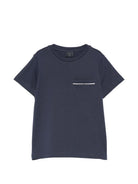 T-shirt per bambino Fay Kids blu con taschino sul petto FY8P51 Z3708 625 FAY KIDS 