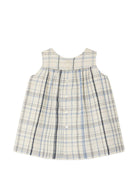 Abito per neonata Bonpoint beige con motivo a quadri S06XDRW00011 315 BONPOINT KIDS 