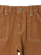 Pantaloni Gaspar per neonato Bonpoint marroni con tappa con logo S06YPAW00002 068A BONPOINT KIDS 