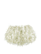 Shorts per bambina A'lapage verde con dettaglio frange 26SAGSHO00005E OLIVA A'LAPAGE KIDS 