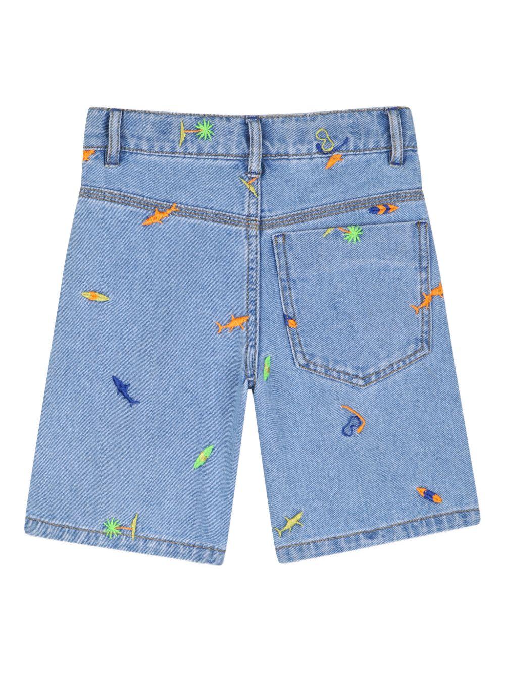 Shorts per bambino Billieblush blu con ricamo U21721 Z18 BILLIEBLUSH KIDS 