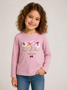 T-shirt per bambina Monnalisa Kids rosa con stampa a fiori 11H615 8201 0063 MONNALISA KIDS 
