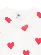 Tutina per neonata Petit Bateau bianca con stampa a cuore all-over A09HG 01 PETIT BATEAU KIDS 