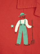 Camicia per bambino Bobo Choses Kids rossa con stampa grafica sul davanti B126AC034 611 BOBO CHOSES KIDS 