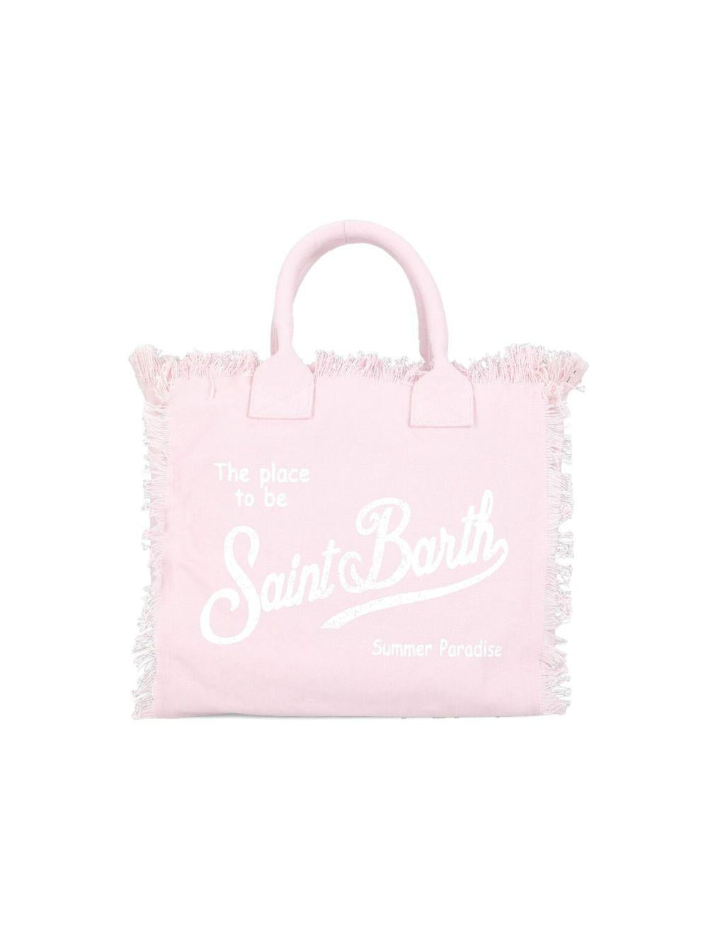 Borsa Vanity MC2 Saint Barth rosa con dettagli frange VANI001 09197L MC2 ST. BARTH KIDS 