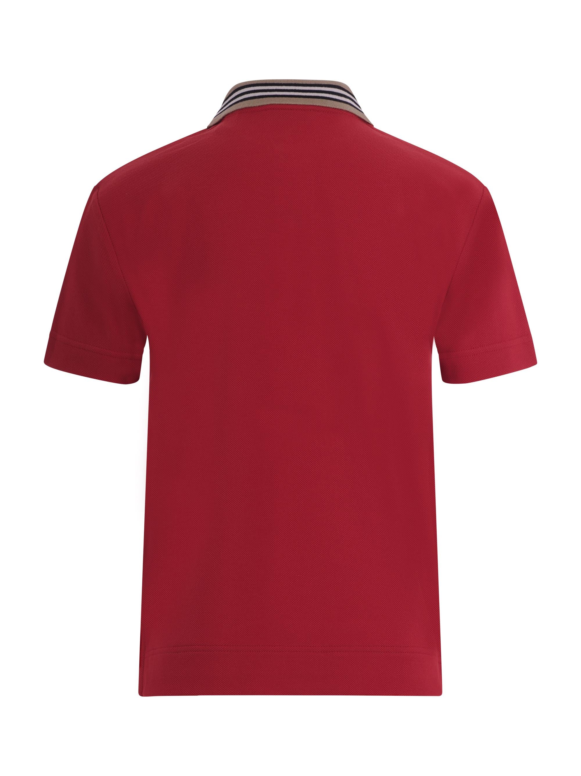 T-shirt per bambino Burberry Kids rossa con design Equestrian Knight sul davanti 8117354 B7308 BURBERRY KIDS 