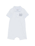 Tutina per neonato Boss Kids azzurra con dettaglio applicato J53033 771 BOSS KIDS 