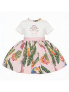 Abito per neonata Roberto Cavalli Kids multicolore con stampa grafica CIP26036VE WHITE ROBERTO CAVALLI KIDS 