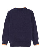 Maglione per neonato TRUSSARDI JUNIOR blu con dettaglio a righe TIA25079MA PEACOAT TRUSSARDI JUNIOR 